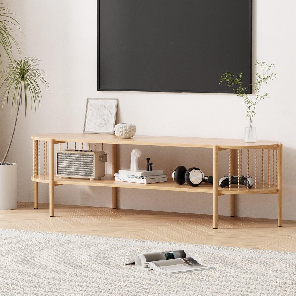 TV Unit Entertainment Unit Storage Shelf 148cm Pine - Furniture > Living Room > TV Units - Rivercity House & Home Co. (ABN 18 642 972 209) - Affordable Modern Furniture Australia