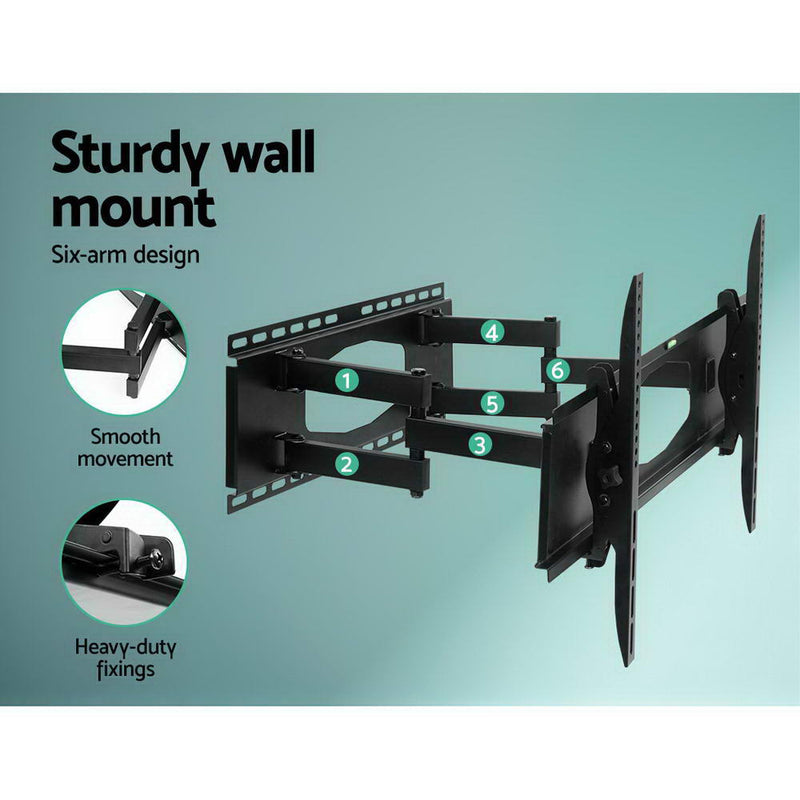 TV Wall Mount Bracket Tilt Swivel Full Motion Flat Slim LED LCD 32 inch to 80 inch - Rivercity House & Home Co. (ABN 18 642 972 209) - Affordable Modern Furniture Australia