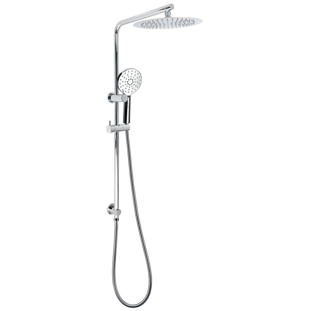 Twin Shower Set 10" Rainfall Head 3 Modes Handheld Rose Silde Rail Chrome Round - Furniture > Bathroom > Shower Heads & Screens - Rivercity House & Home Co. (ABN 18 642 972 209) - Affordable Modern Furniture Australia