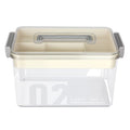 Two Layer Medical Storage Box with Handle and Compartments - Transparent