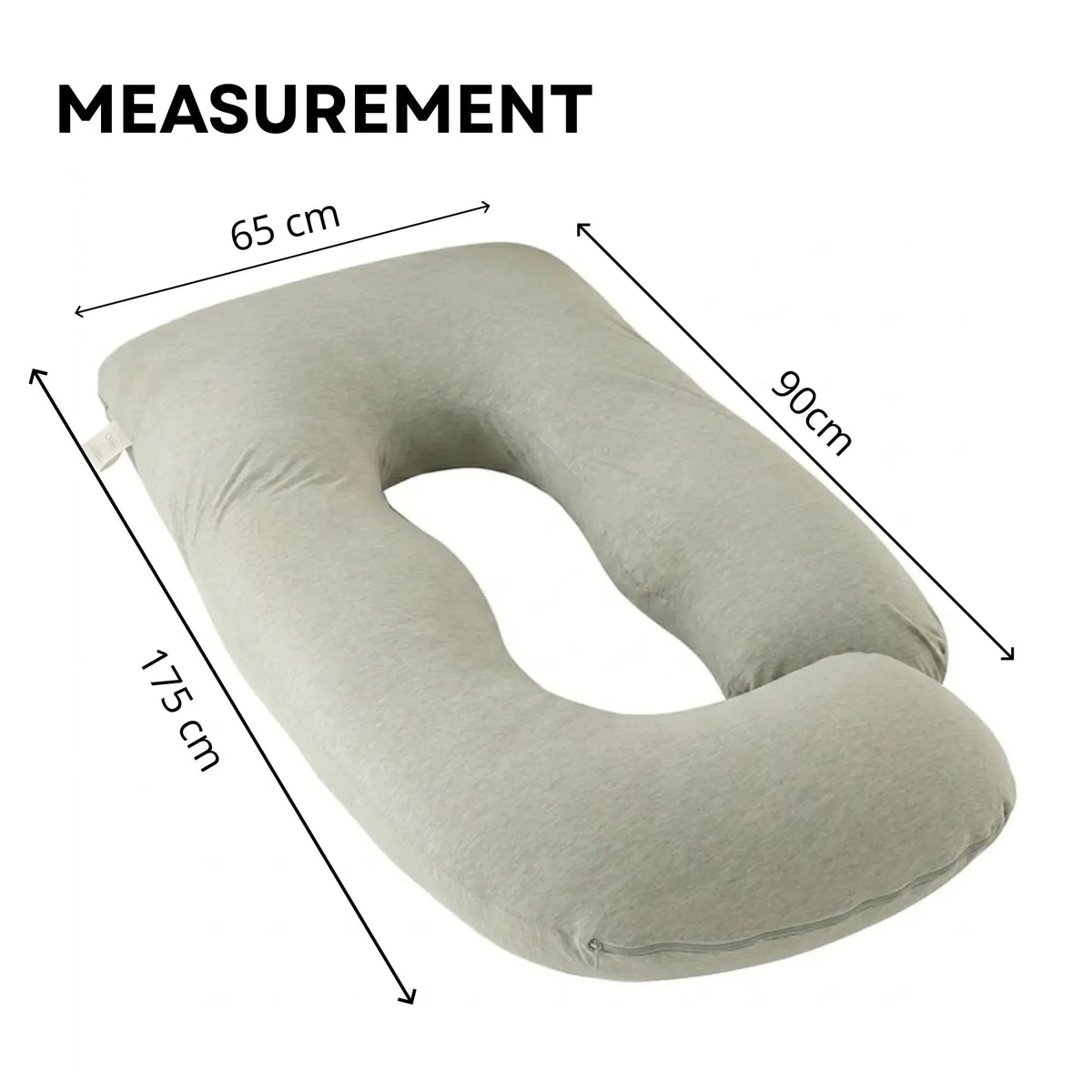 U Shape Full Body Pregnancy Pillow with Support - Green - Baby & Kids > Nursing > Nursing & Feeding - Rivercity House & Home Co. (ABN 18 642 972 209) - Affordable Modern Furniture Australia
