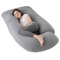 U Shaped Full Body Pregnancy Pillow for Support - Grey