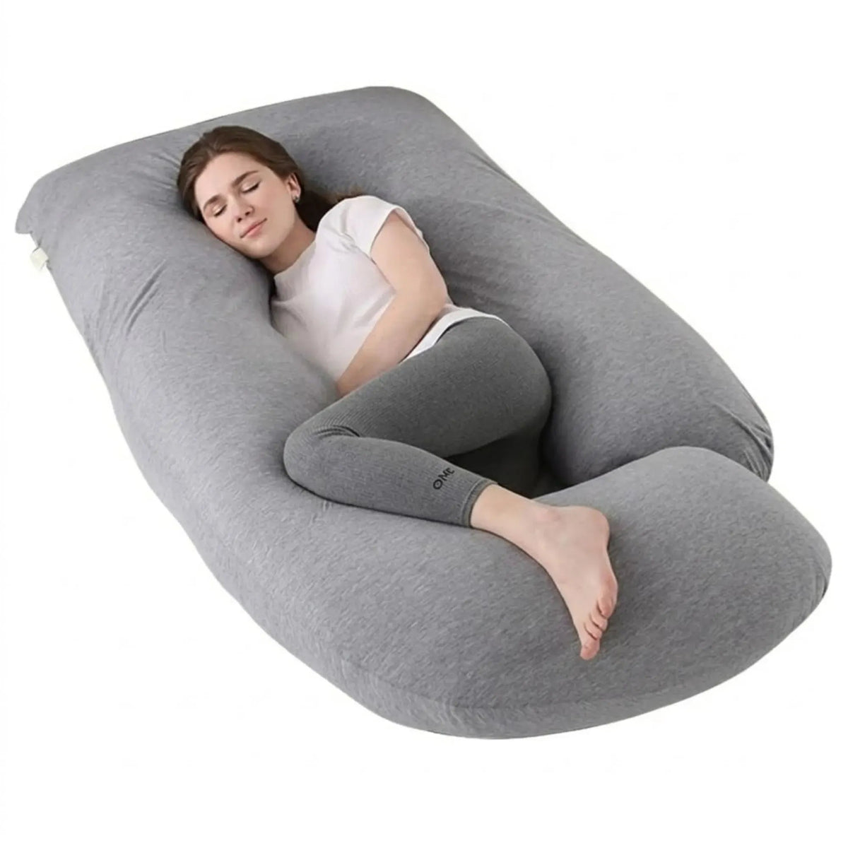 U Shaped Full Body Pregnancy Pillow for Support - Grey - Baby & Kids > Nursing > Nursing & Feeding - Rivercity House & Home Co. (ABN 18 642 972 209) - Affordable Modern Furniture Australia