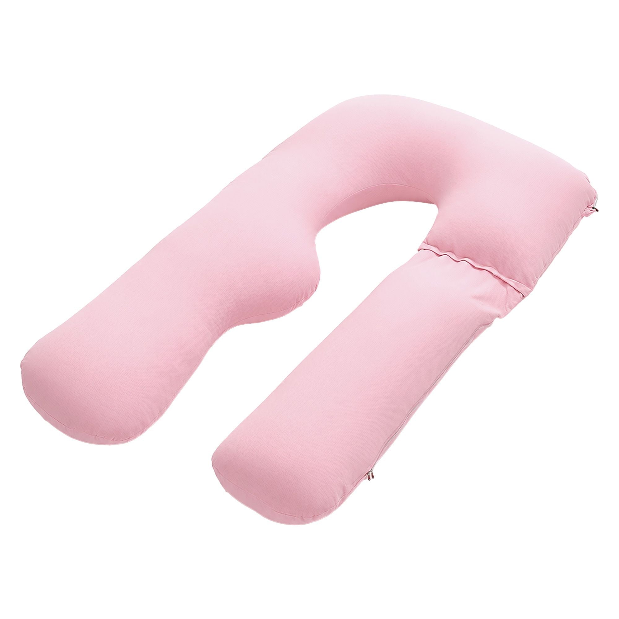U Shaped Pregnancy Full Body Pillow 73x133cm with 100% Cotton Jersey Cover - Pink - Home & Garden > Bedding > Pillows - Rivercity House & Home Co. (ABN 18 642 972 209) - Affordable Modern Furniture Australia