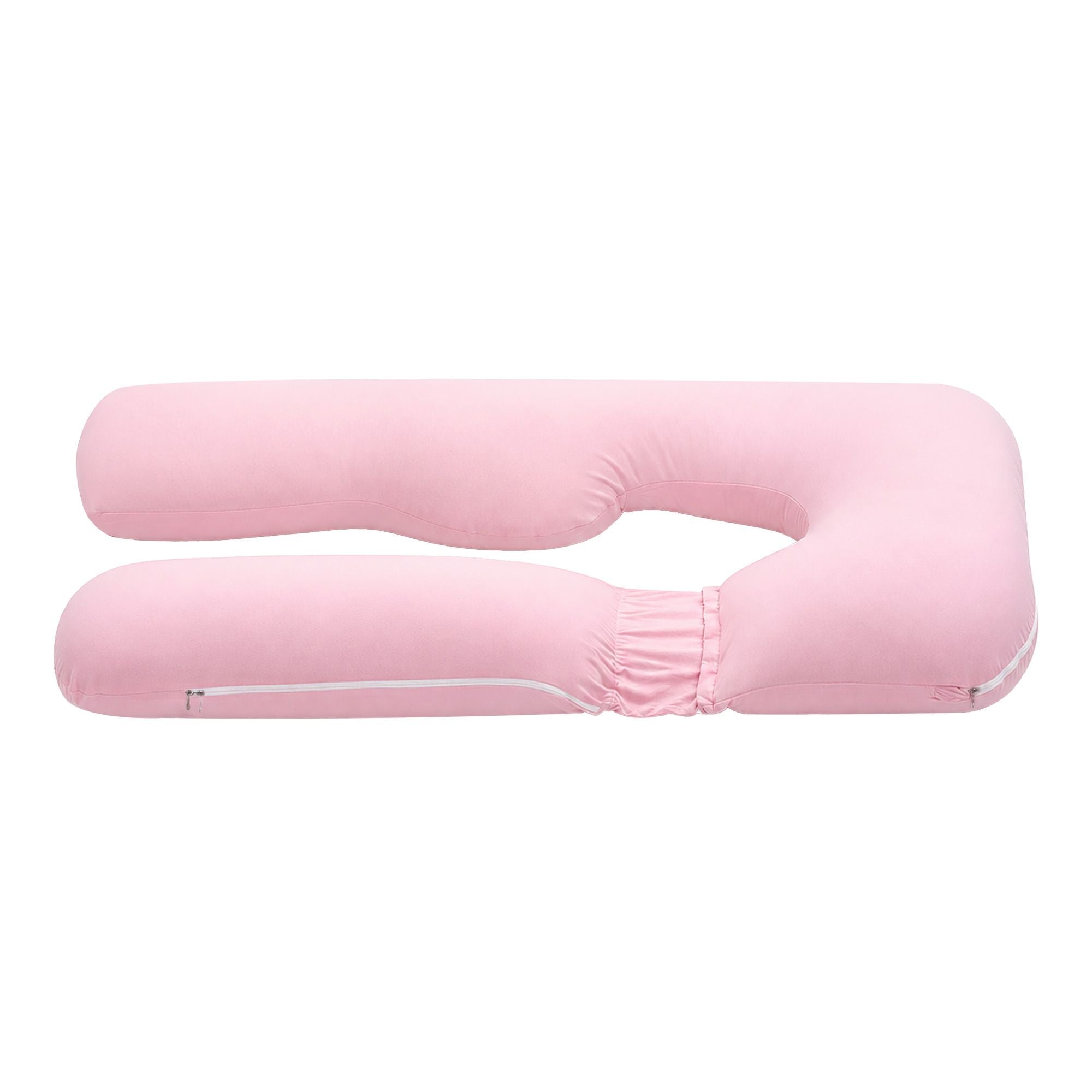 U Shaped Pregnancy Full Body Pillow 73x133cm with 100% Cotton Jersey Cover - Pink - Home & Garden > Bedding > Pillows - Rivercity House & Home Co. (ABN 18 642 972 209) - Affordable Modern Furniture Australia