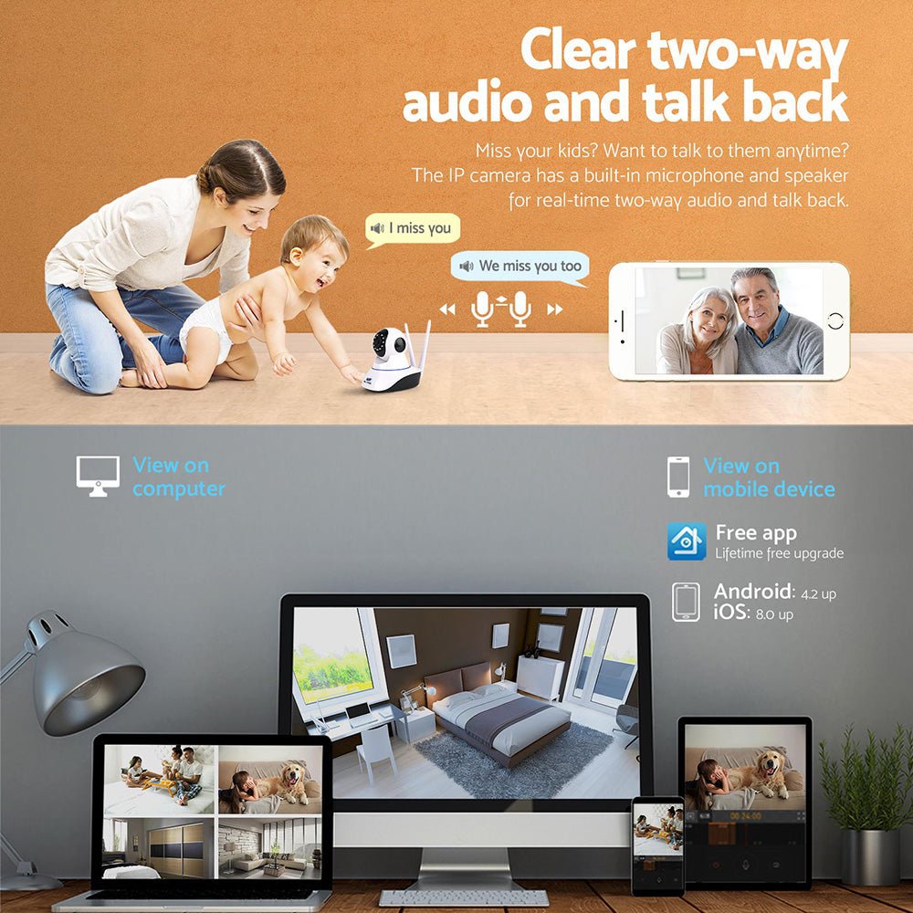 UL-tech 3MP Solar Security Camera - Audio & Video > CCTV - Rivercity House & Home Co. (ABN 18 642 972 209) - Affordable Modern Furniture Australia