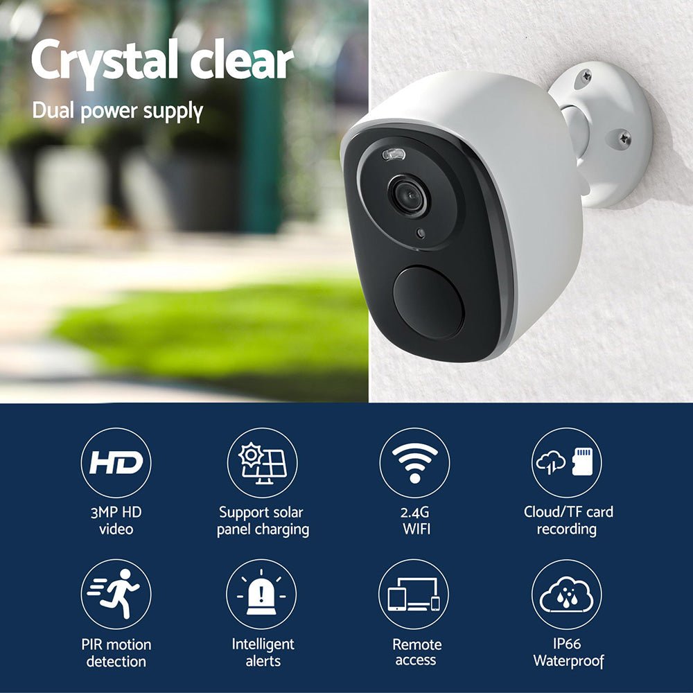 UL-tech 3MP Solar Security Camera - Audio & Video > CCTV - Rivercity House & Home Co. (ABN 18 642 972 209) - Affordable Modern Furniture Australia