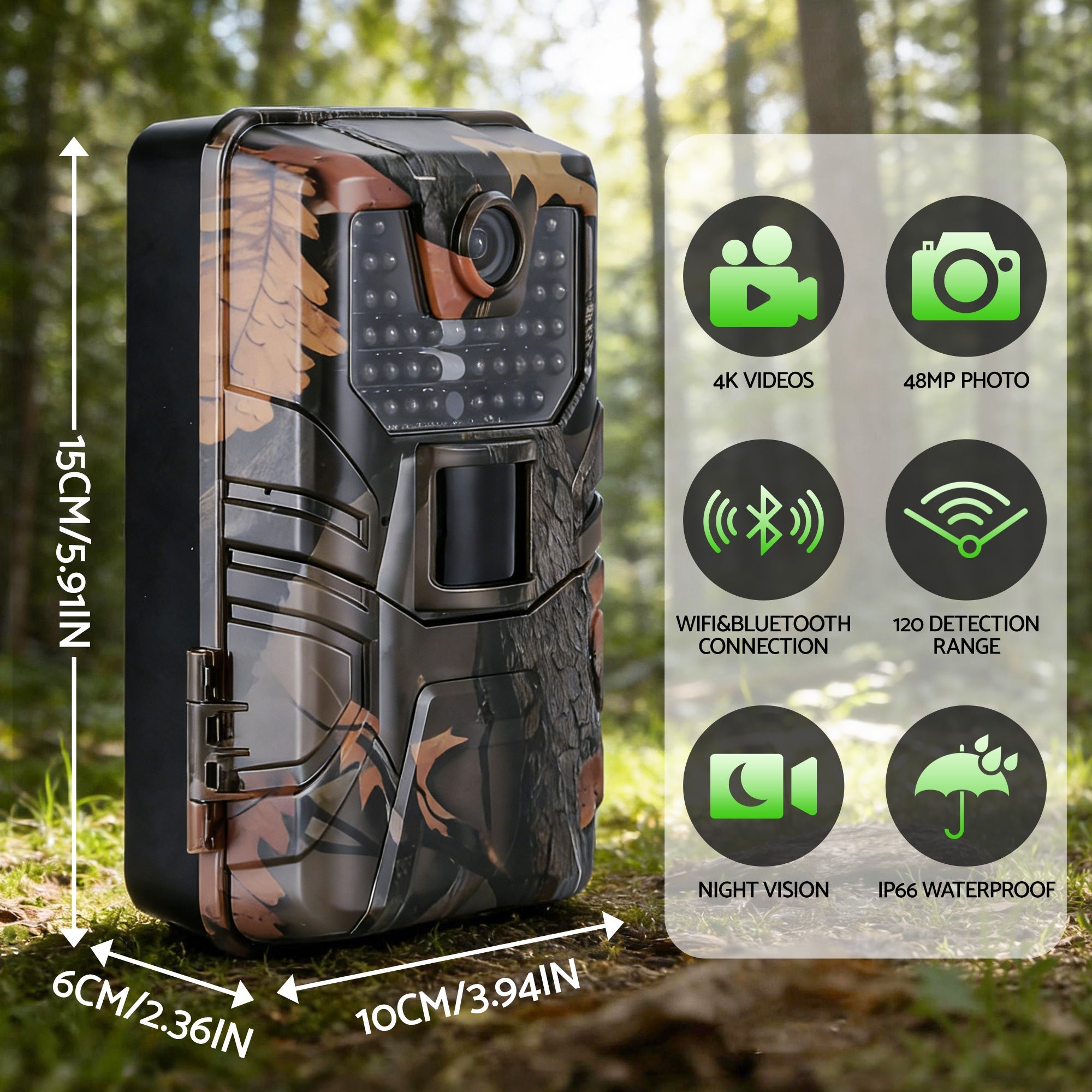 UL - TECH 4K WiFi Trail Camera 48MP 0.2s Trigger Game Camera Camo - Electronics > Business & Home Security > Security Cameras & Accessories - Rivercity House & Home Co. (ABN 18 642 972 209) - Affordable Modern Furniture Australia