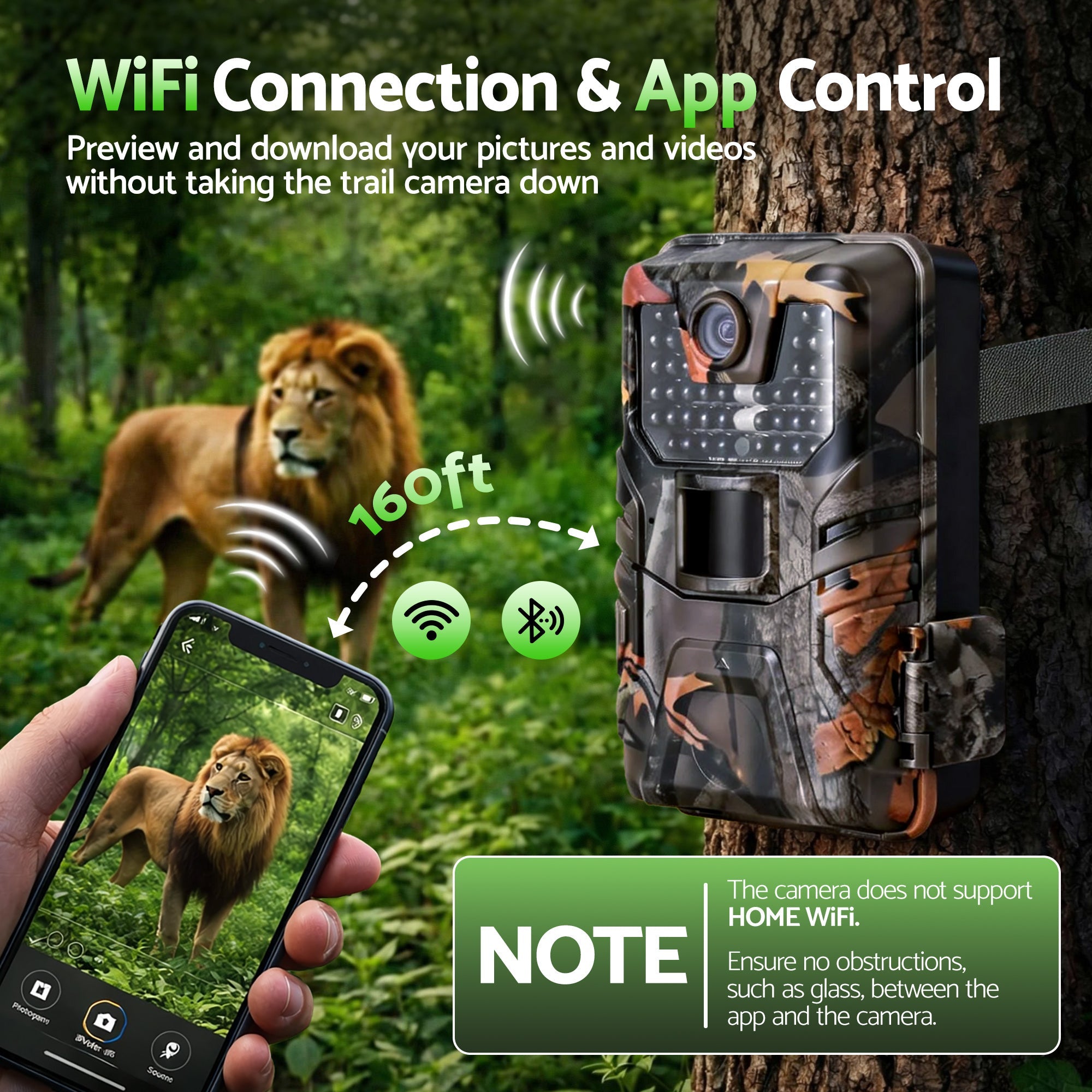 UL - TECH 4K WiFi Trail Camera 48MP 0.2s Trigger Game Camera Camo - Electronics > Business & Home Security > Security Cameras & Accessories - Rivercity House & Home Co. (ABN 18 642 972 209) - Affordable Modern Furniture Australia