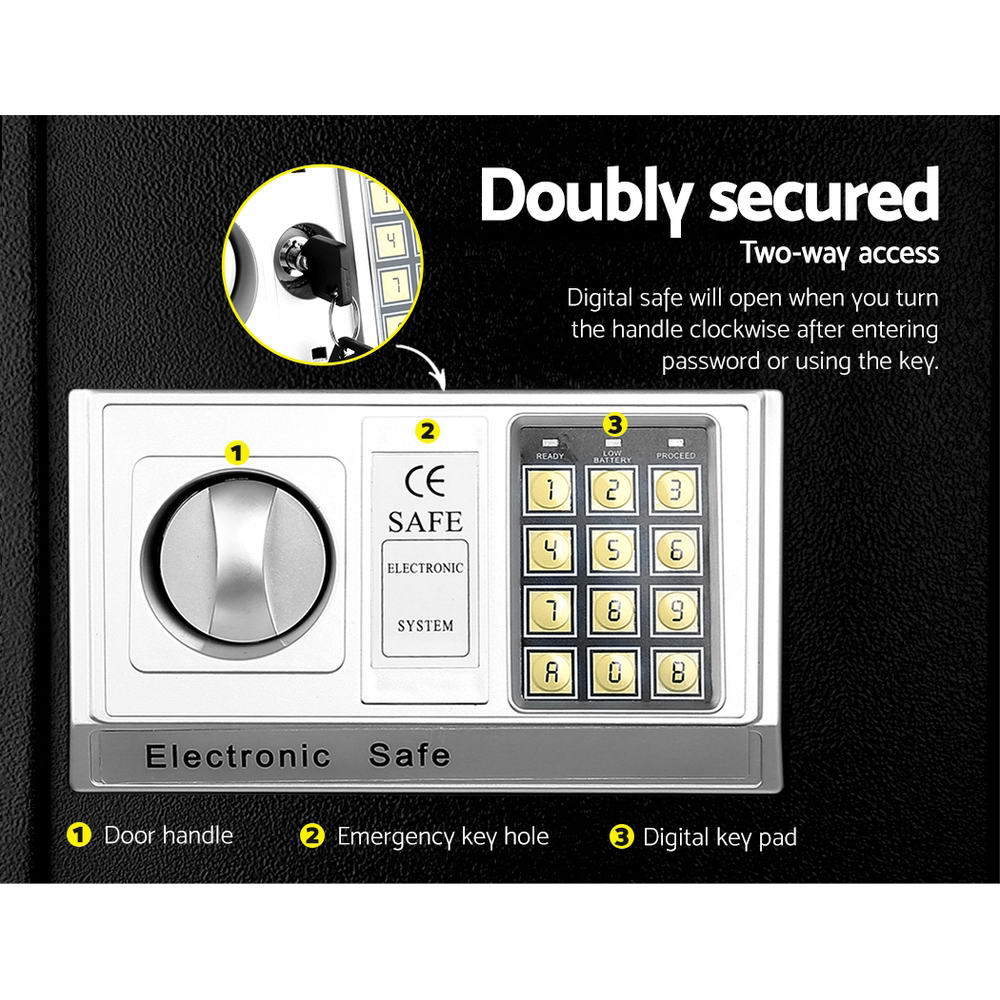 UL - TECH Security Safe Box 8.5L - Electronics > Business & Home Security > Safes & Lock Boxes - Rivercity House & Home Co. (ABN 18 642 972 209) - Affordable Modern Furniture Australia