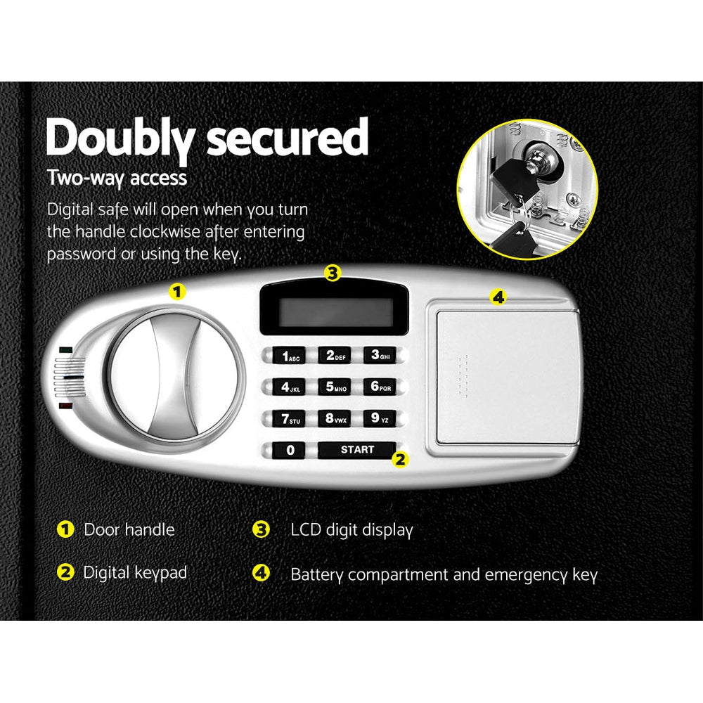UL - TECH Security Safe Box Double Door - Electronics > Business & Home Security > Safes & Lock Boxes - Rivercity House & Home Co. (ABN 18 642 972 209) - Affordable Modern Furniture Australia