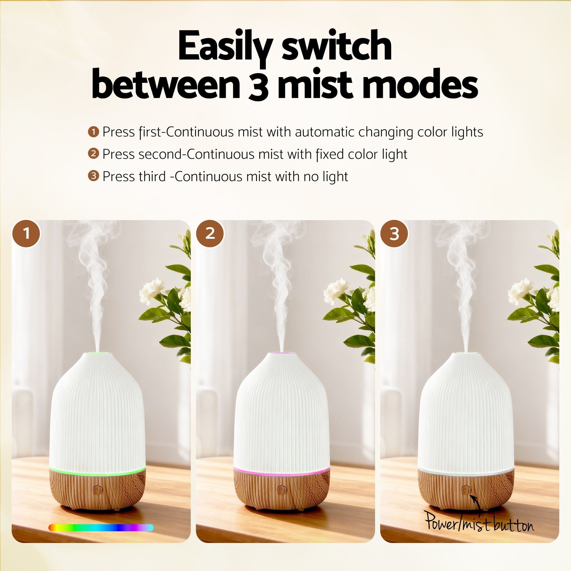 Ultrasonic Aroma Diffuser Aromatherapy 100ml LED Lights Iron Humidifier Forest - Appliances > Aroma Diffusers & Humidifiers > Aroma Diffusers - Rivercity House & Home Co. (ABN 18 642 972 209) - Affordable Modern Furniture Australia