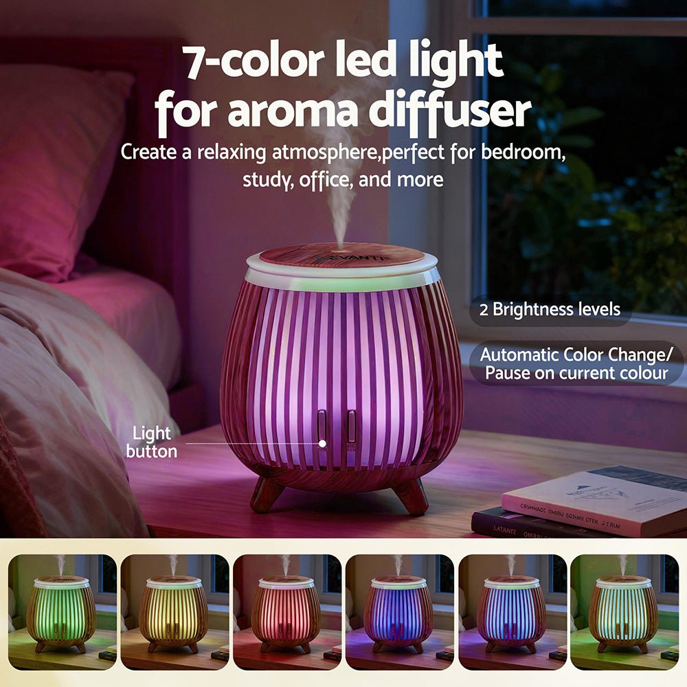Ultrasonic Aroma Diffuser Aromatherapy 140ml LED Lights Iron Humidifier Forest Deep Wood - Appliances > Aroma Diffusers & Humidifiers > Aroma Diffusers - Rivercity House & Home Co. (ABN 18 642 972 209) - Affordable Modern Furniture Australia