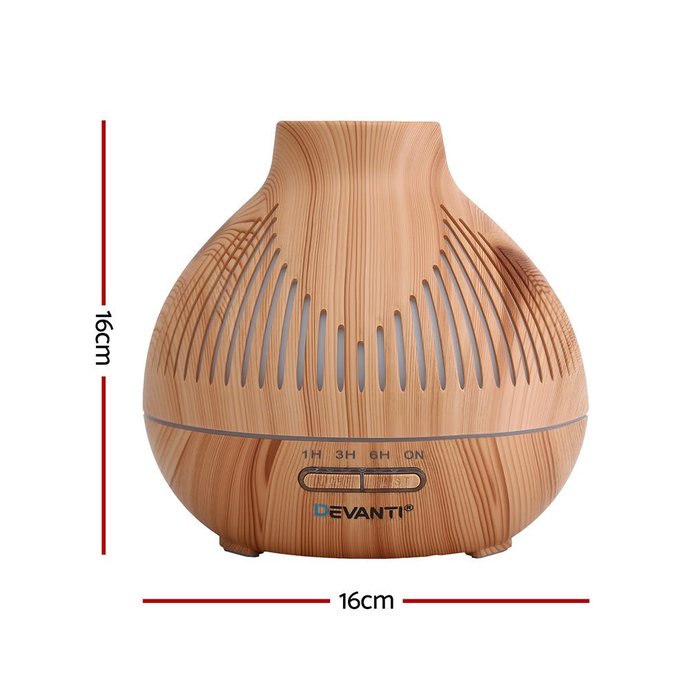 Ultrasonic Aroma Diffuser Aromatherapy 400ml LED Lights Iron Humidifier Forest Light wood grain - Appliances > Aroma Diffusers & Humidifiers > Aroma Diffusers - Rivercity House & Home Co. (ABN 18 642 972 209) - Affordable Modern Furniture Australia