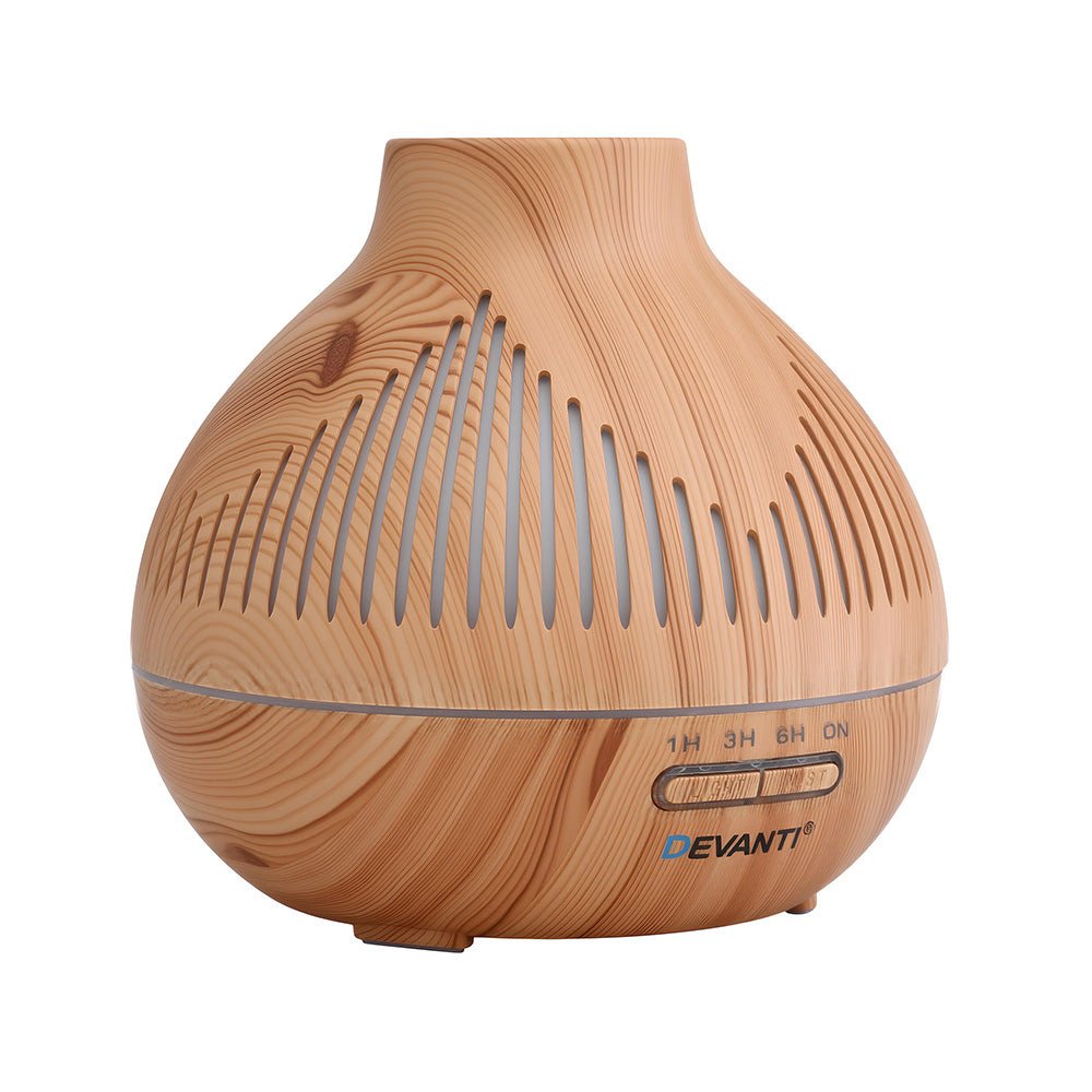 Ultrasonic Aroma Diffuser Aromatherapy 400ml LED Lights Iron Humidifier Forest Light wood grain - Appliances > Aroma Diffusers & Humidifiers > Aroma Diffusers - Rivercity House & Home Co. (ABN 18 642 972 209) - Affordable Modern Furniture Australia
