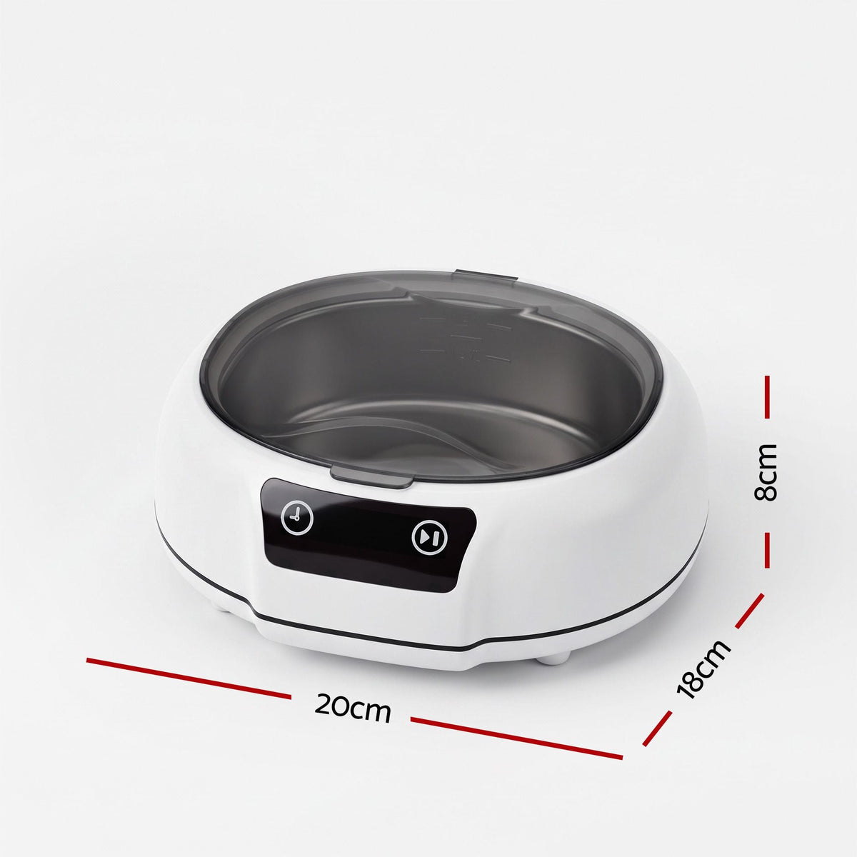 Ultrasonic Jewellery Cleaner 700mL with Stainless Steel Tank, 48kHz - White - Appliances > Other Cleaning Appliances > Jewellery Cleaners - Rivercity House & Home Co. (ABN 18 642 972 209) - Affordable Modern Furniture Australia