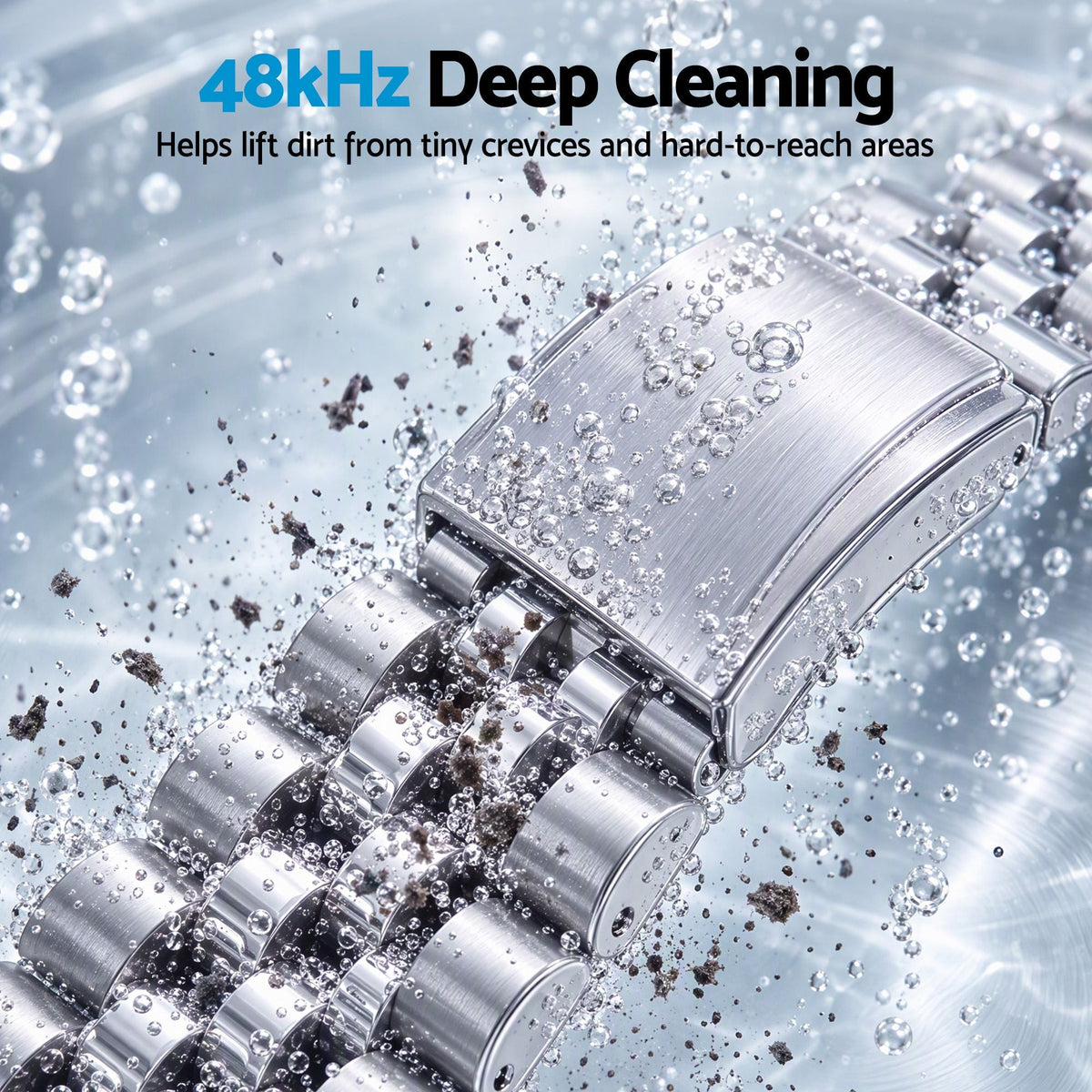 Ultrasonic Jewellery Cleaner 700mL with Stainless Steel Tank, 48kHz - White - Appliances > Other Cleaning Appliances > Jewellery Cleaners - Rivercity House & Home Co. (ABN 18 642 972 209) - Affordable Modern Furniture Australia
