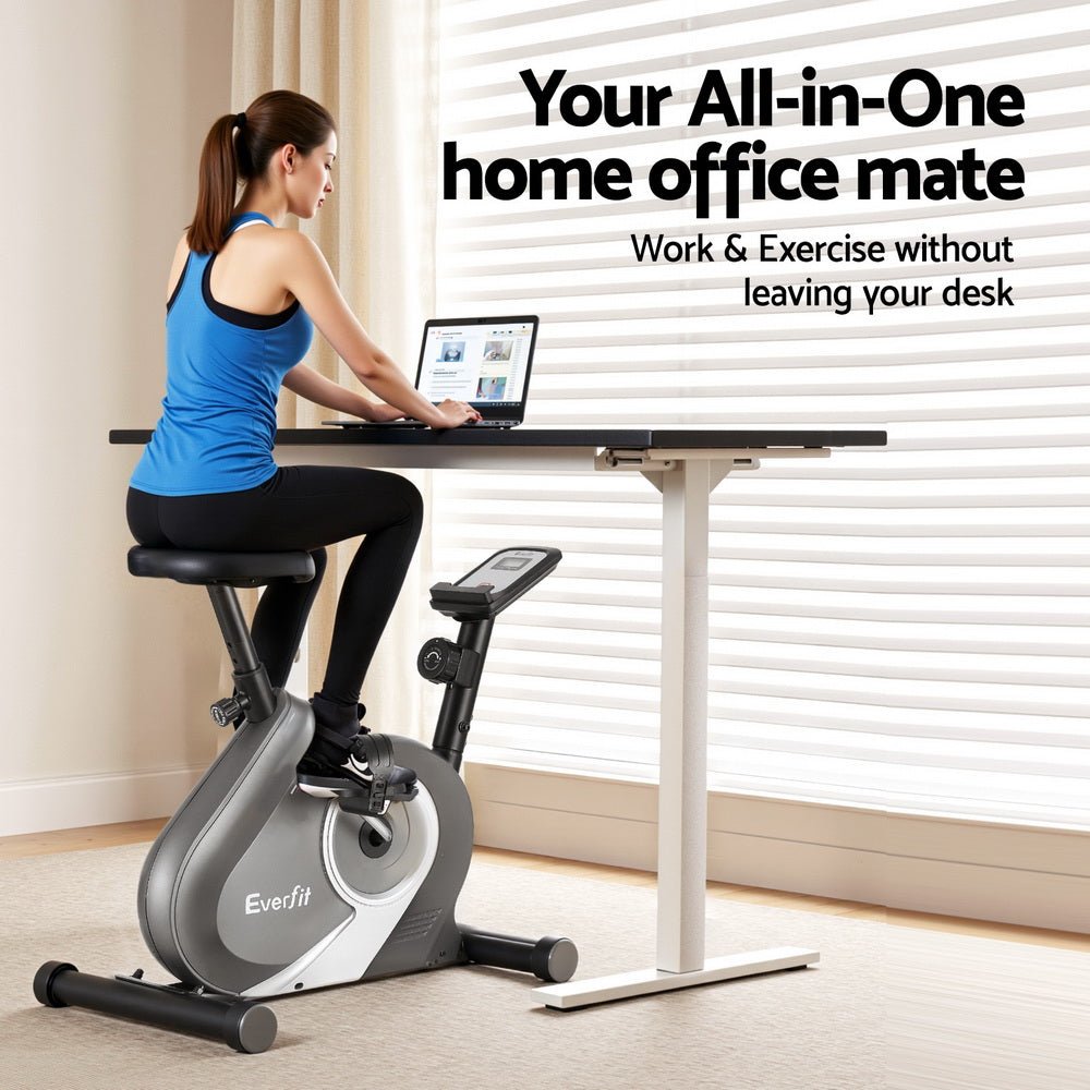 Under Desk Exercise Bike Magnetic Resistance Cardio workouts 120kg Capacity - Sports & Fitness > Exercise, Gym & Fitness > Exercise Bikes - Rivercity House & Home Co. (ABN 18 642 972 209) - Affordable Modern Furniture Australia