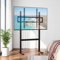 Universal Floor TV Stand for 32-100 Inch Screens with 40kg Capacity - Black