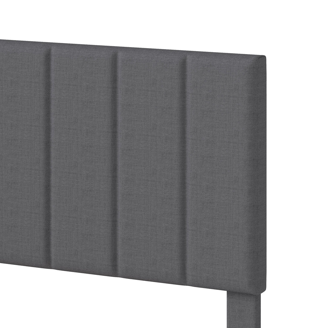 Upholstered Double Platform Bed Frame with Storage - Dark Grey - Rivercity House & Home Co. (ABN 18 642 972 209) - Affordable Modern Furniture Australia