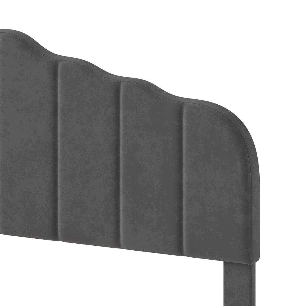 Upholstered Double Platform Bed Frame with Storage - Dark Grey - Rivercity House & Home Co. (ABN 18 642 972 209) - Affordable Modern Furniture Australia