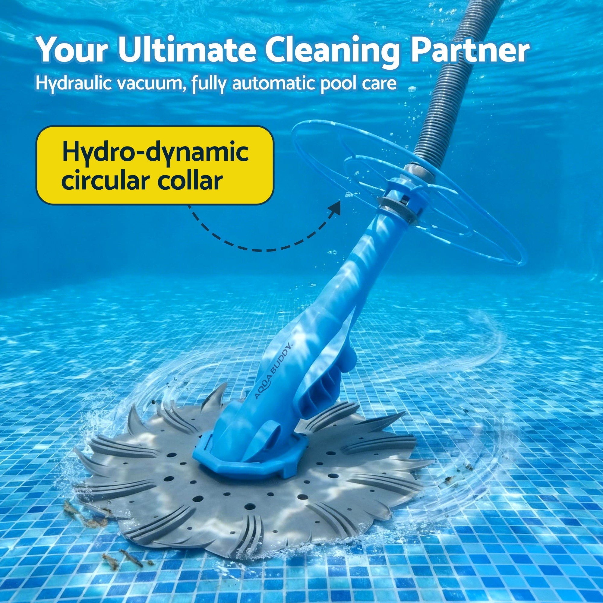 Vacuum Pool Cleaner Automatic Swimming Pool Floor Climb Wall Grey - Home & Garden > Pool & Accessories > Pool Sweeps & Vacuums - Rivercity House & Home Co. (ABN 18 642 972 209) - Affordable Modern Furniture Australia