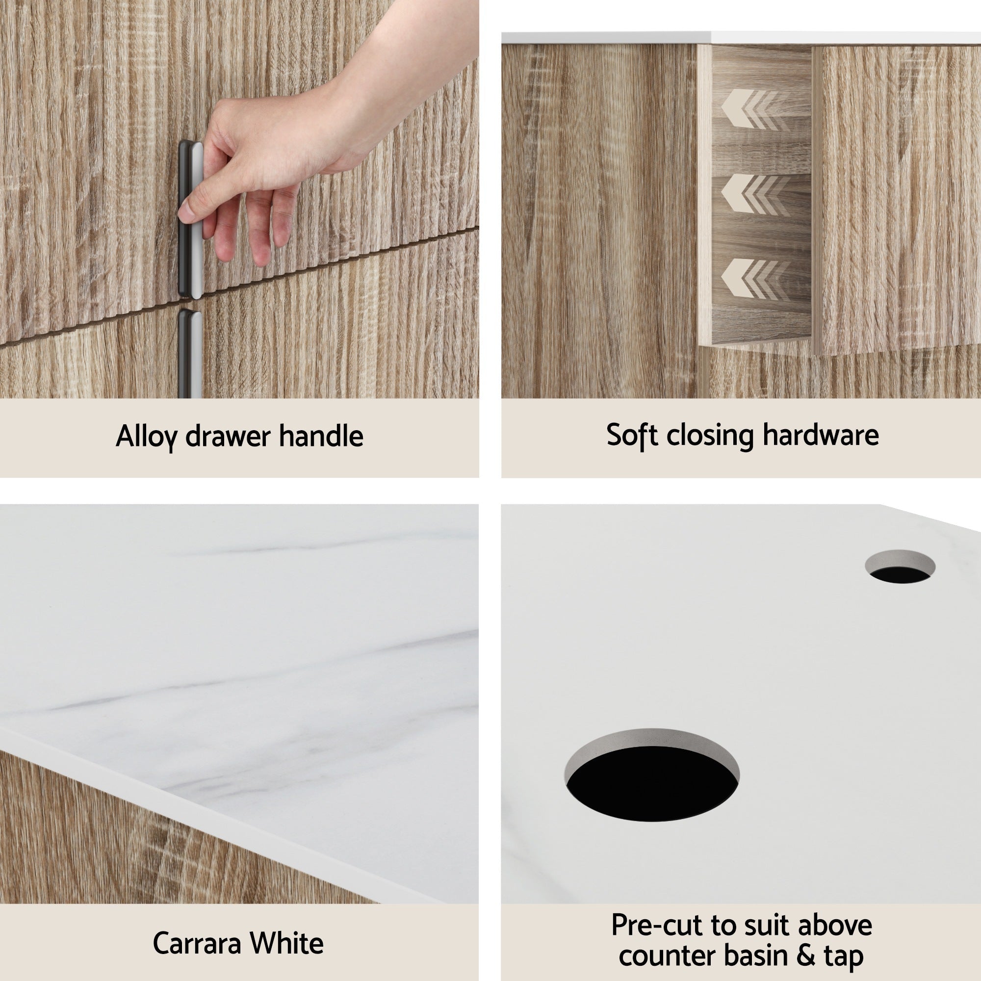 Vanity Unit 900mm Bathroom Cabinet Storage Wall Hung Timber Front Pine - Furniture > Bathroom > Vanity Units - Rivercity House & Home Co. (ABN 18 642 972 209) - Affordable Modern Furniture Australia