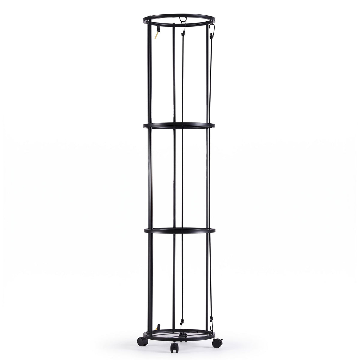 Vertical Ball Storage Rack with Wheels and 3-Tier Organiser - Black - Sports & Fitness > Exercise, Gym & Fitness > Gym Equipment & Accessories - Rivercity House & Home Co. (ABN 18 642 972 209) - Affordable Modern Furniture Australia