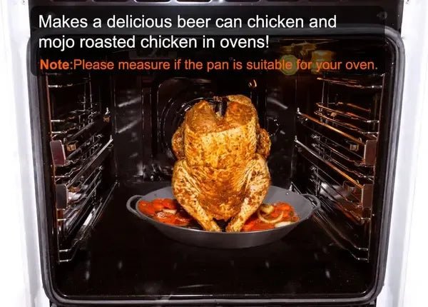 Vertical Beer Can Chicken Roaster Rack with Detachable Holder and Drip Tray 30 cm Stainless Steel - Home & Garden > BBQ > BBQ Tools - Rivercity House & Home Co. (ABN 18 642 972 209) - Affordable Modern Furniture Australia