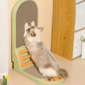 Vertical L-Shaped Cat Scratching Board with Durable Cardboard for Indoor Cats - Natural