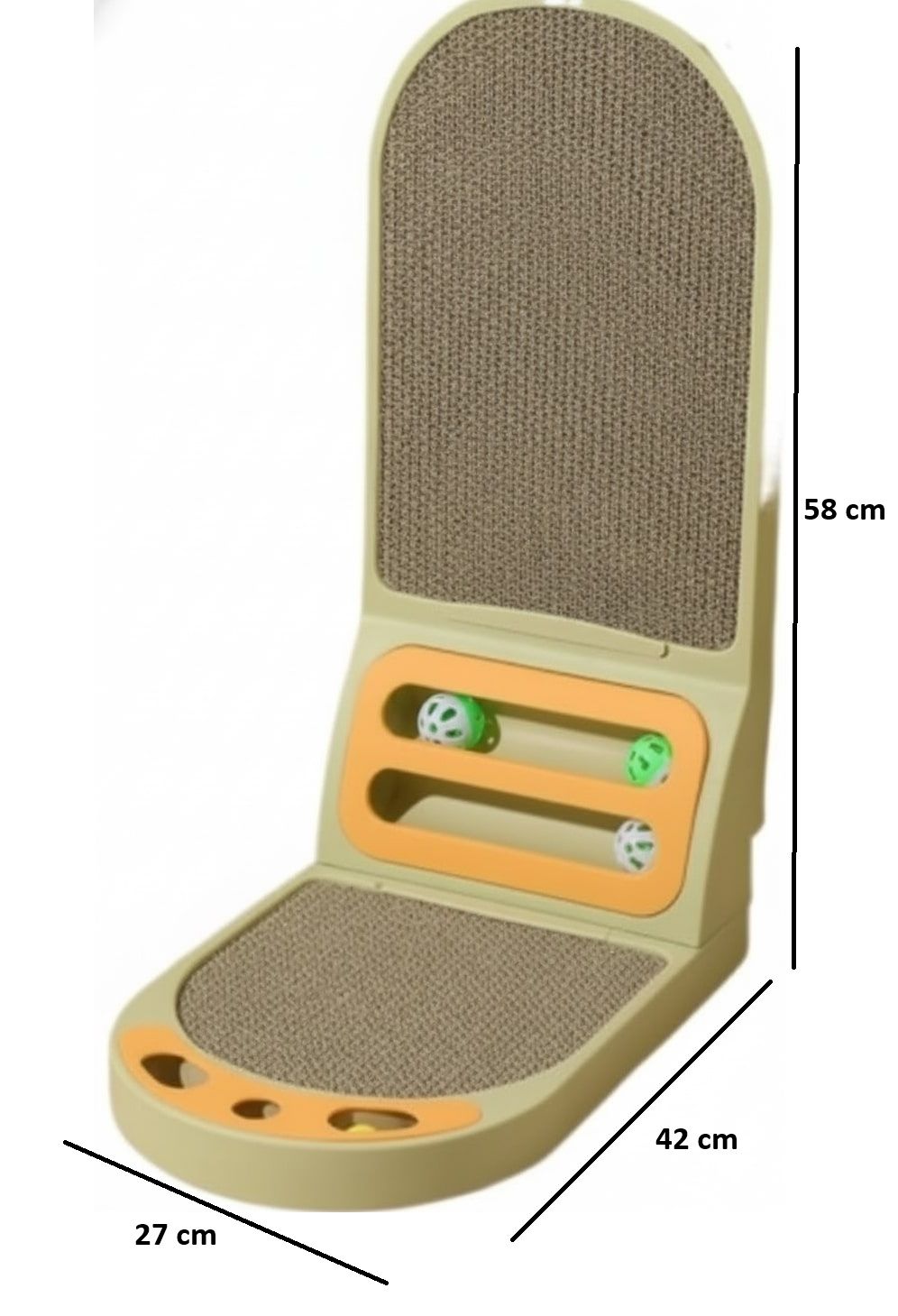Vertical L - Shaped Cat Scratching Board with Durable Cardboard for Indoor Cats - Natural - Pet Care > Cat Supplies > Cat Scratching Posts - Rivercity House & Home Co. (ABN 18 642 972 209) - Affordable Modern Furniture Australia