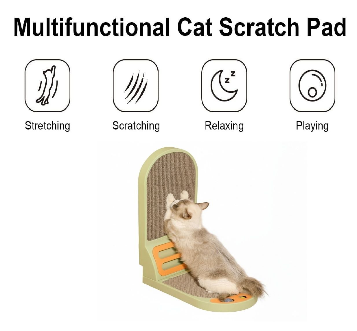 Vertical L - Shaped Cat Scratching Board with Durable Cardboard for Indoor Cats - Natural - Pet Care > Cat Supplies > Cat Scratching Posts - Rivercity House & Home Co. (ABN 18 642 972 209) - Affordable Modern Furniture Australia