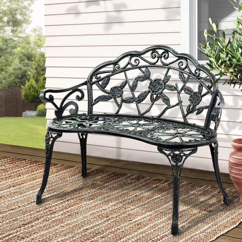 Victorian Garden Bench (Green) - Rivercity House & Home Co. (ABN 18 642 972 209) - Affordable Modern Furniture Australia