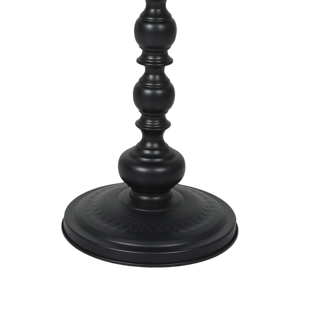 Vintage Round Metal Side Table with End Design - Black - Rivercity House & Home Co. (ABN 18 642 972 209) - Affordable Modern Furniture Australia