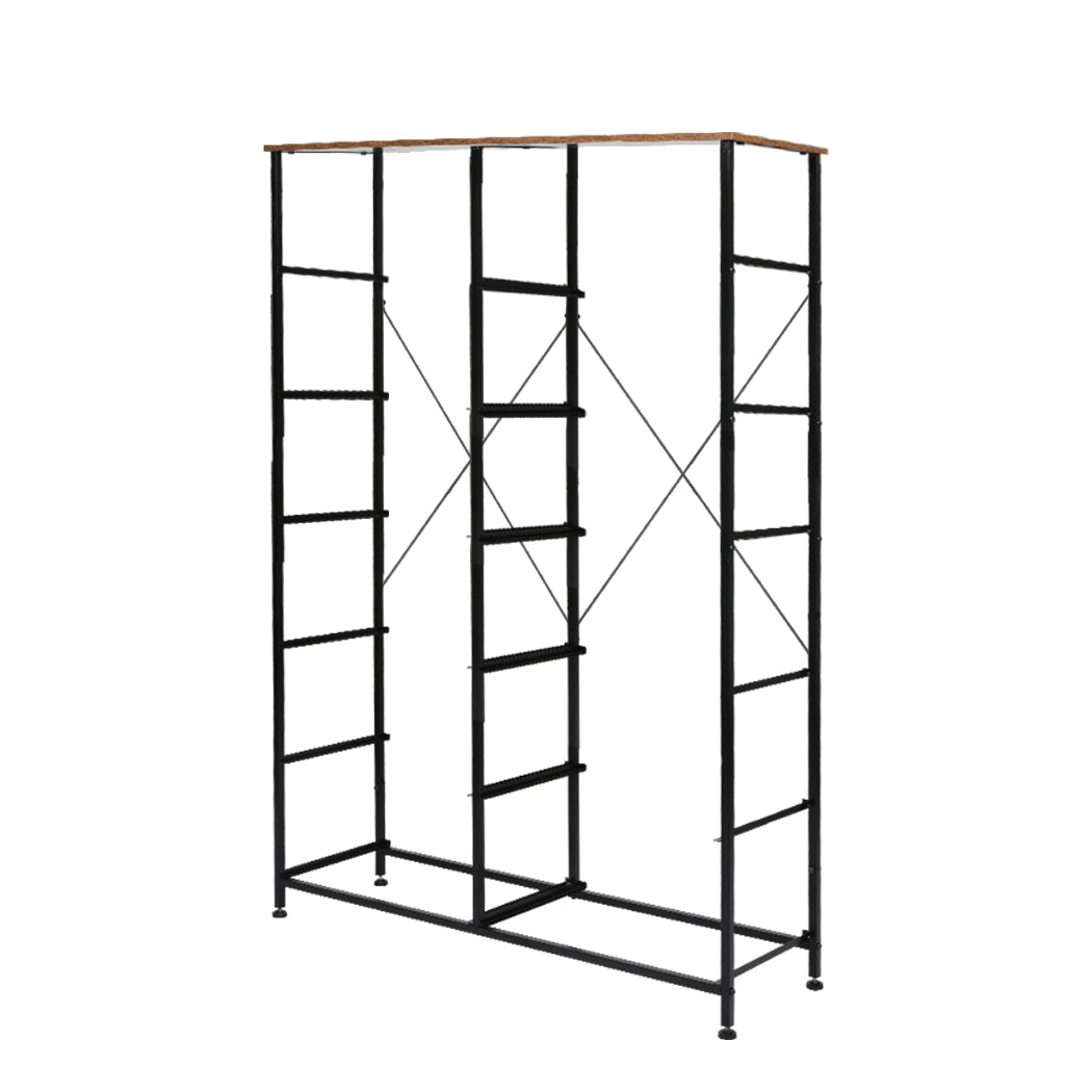 Vintage Storage Cabinet Tower Chest 12 Drawers with Steel Frame - Brown - Rivercity House & Home Co. (ABN 18 642 972 209) - Affordable Modern Furniture Australia