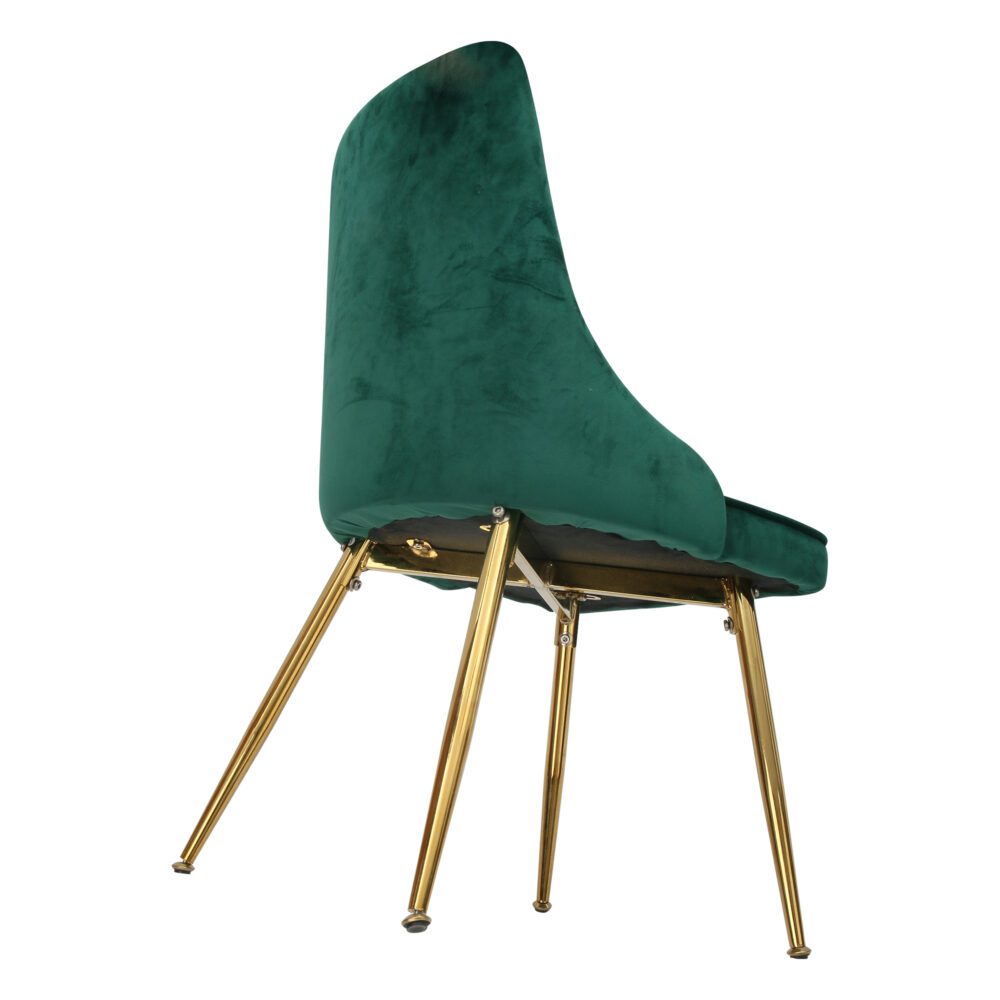 Viva Forever Set of 2 Velvet Dining Chairs with Gold Metal Legs - Green - Furniture > Dining > Kitchen & Dining Chairs - Rivercity House & Home Co. (ABN 18 642 972 209) - Affordable Modern Furniture Australia
