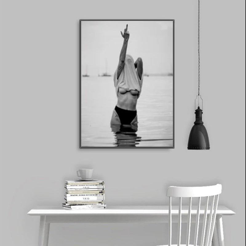 Wall Art 100cmx150cm Feminist Print Black Frame Canvas - Home & Garden > Wall Art - Rivercity House & Home Co. (ABN 18 642 972 209) - Affordable Modern Furniture Australia