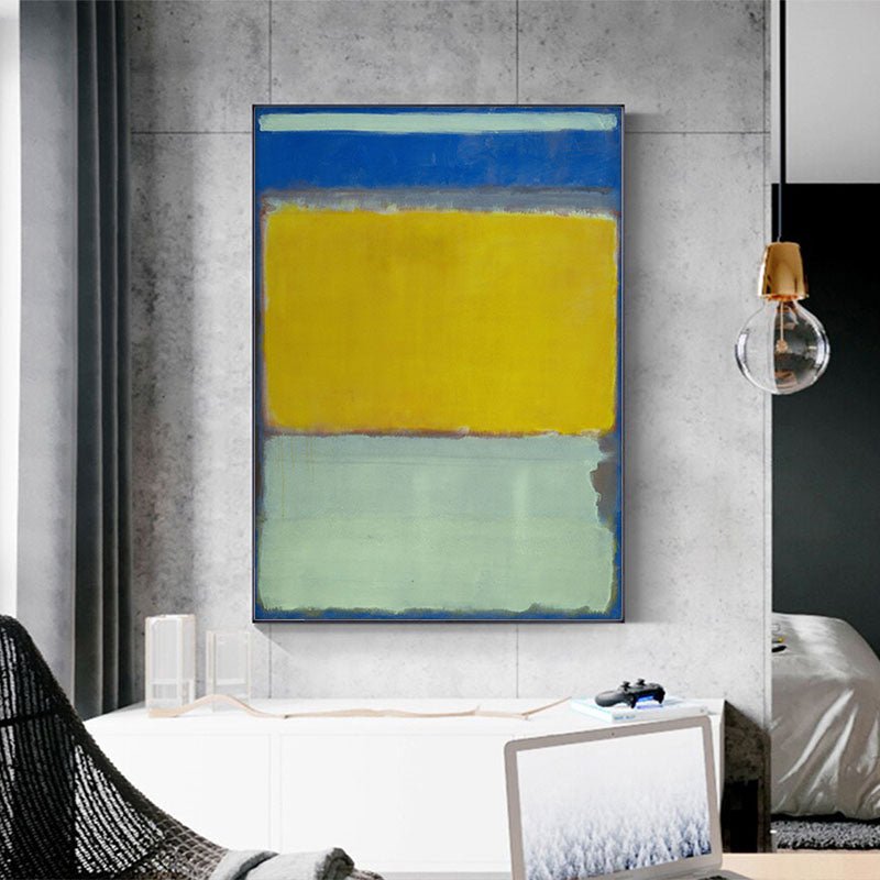 Wall Art 50cmx70cm Blue Yellow Green By Mark Rothko Black Frame Canvas - Home & Garden > Wall Art - Rivercity House & Home Co. (ABN 18 642 972 209) - Affordable Modern Furniture Australia
