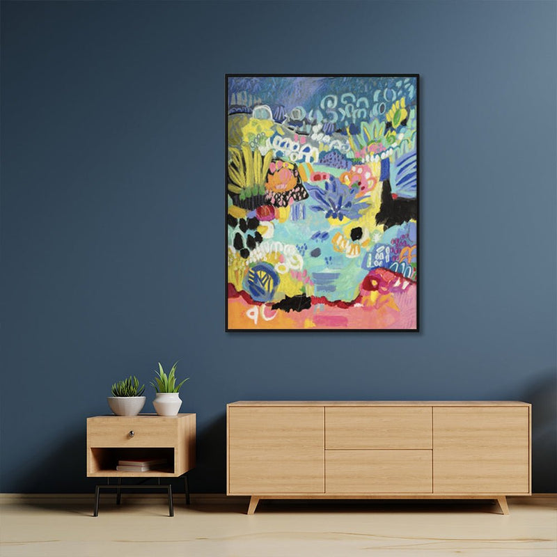 Wall Art 50cmx70cm Summer Smile B Black Frame Canvas - Home & Garden > Wall Art - Rivercity House & Home Co. (ABN 18 642 972 209) - Affordable Modern Furniture Australia