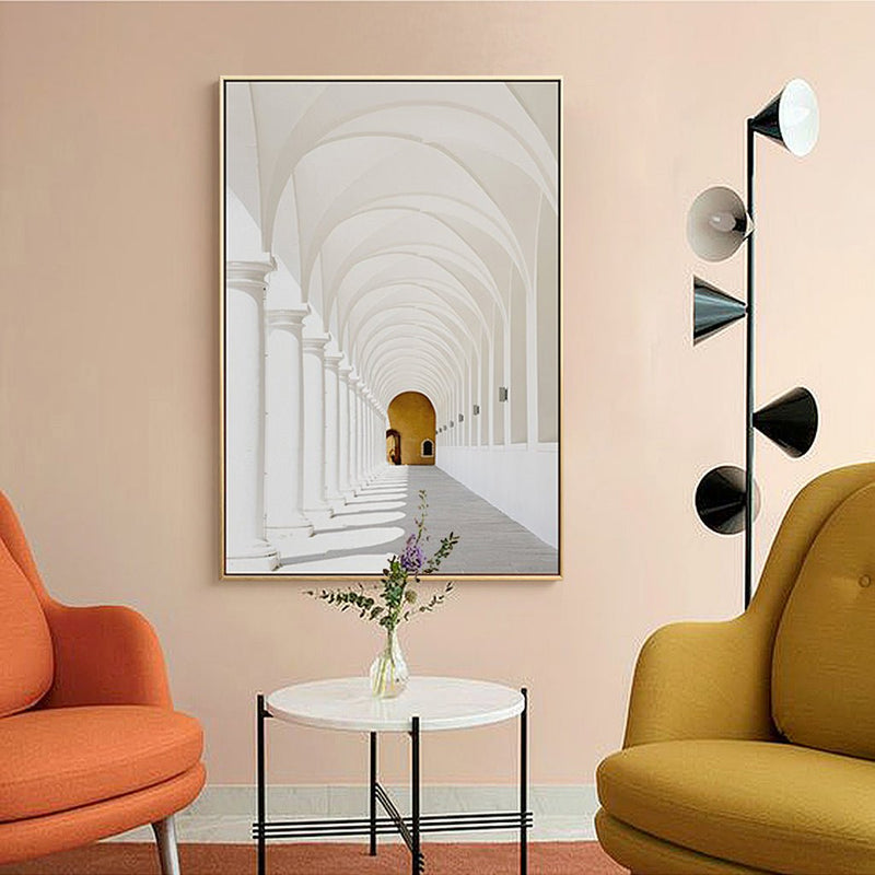Wall Art 60cmx90cm Long Corridor Style A Gold Frame Canvas - Home & Garden > Wall Art - Rivercity House & Home Co. (ABN 18 642 972 209) - Affordable Modern Furniture Australia