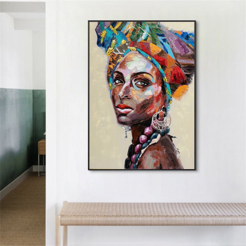 Wall Art 70cmx100cm African women 2 Sets Black Frame Canvas - Home & Garden > Wall Art - Rivercity House & Home Co. (ABN 18 642 972 209) - Affordable Modern Furniture Australia