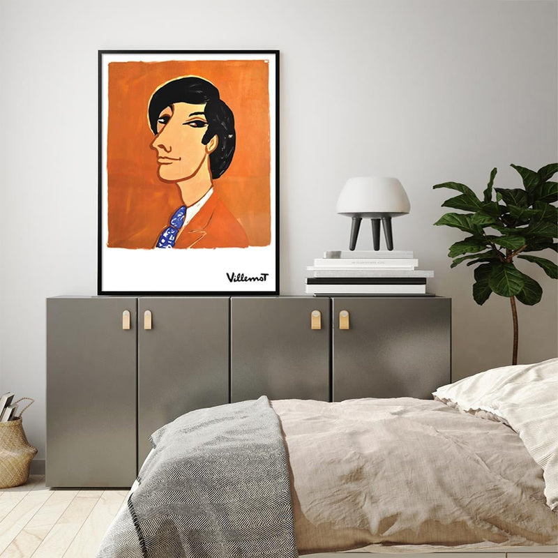 Wall Art 70cmx100cm Villemot 1971 Black Frame Canvas - Home & Garden > Wall Art - Rivercity House & Home Co. (ABN 18 642 972 209) - Affordable Modern Furniture Australia