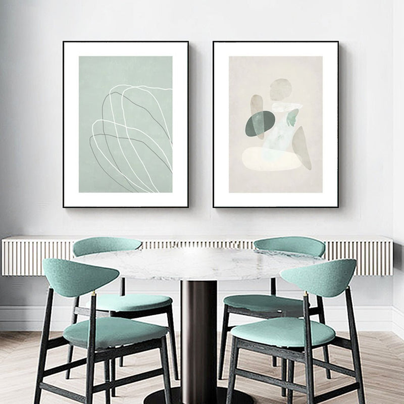 Wall Art 80cmx120cm Abstract body and lines 2 Sets Black Frame Canvas - Home & Garden > Wall Art - Rivercity House & Home Co. (ABN 18 642 972 209) - Affordable Modern Furniture Australia