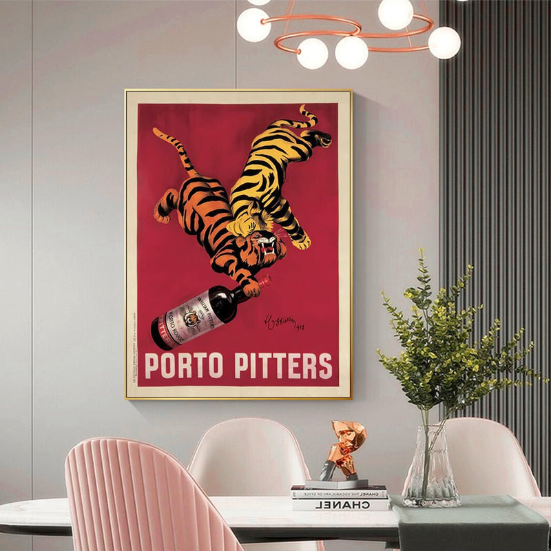 Wall Art 80cmx120cm Porto Pitters Vintage Gold Frame Canvas - Home & Garden > Wall Art - Rivercity House & Home Co. (ABN 18 642 972 209) - Affordable Modern Furniture Australia