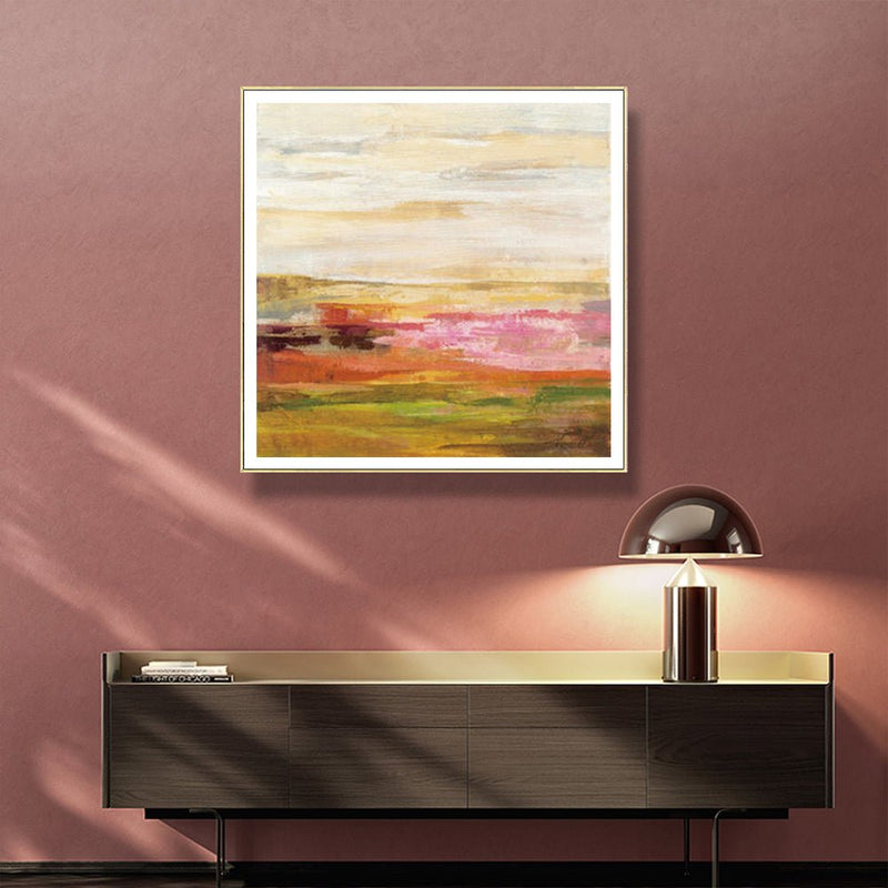 Wall Art 80cmx80cm Blooming Field Gold Frame Canvas - Home & Garden > Wall Art - Rivercity House & Home Co. (ABN 18 642 972 209) - Affordable Modern Furniture Australia
