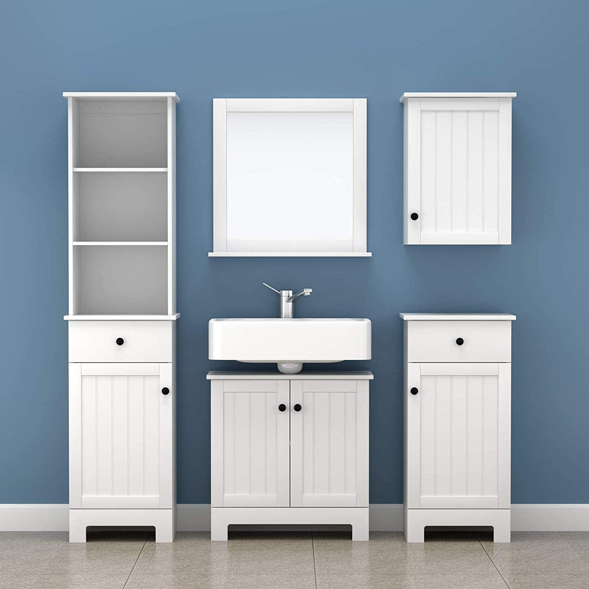 Wall Cabinet with Door 40x52cm - White - Audio & Video > Musical Instrument & Accessories > Audio Accessories - Rivercity House & Home Co. (ABN 18 642 972 209) - Affordable Modern Furniture Australia