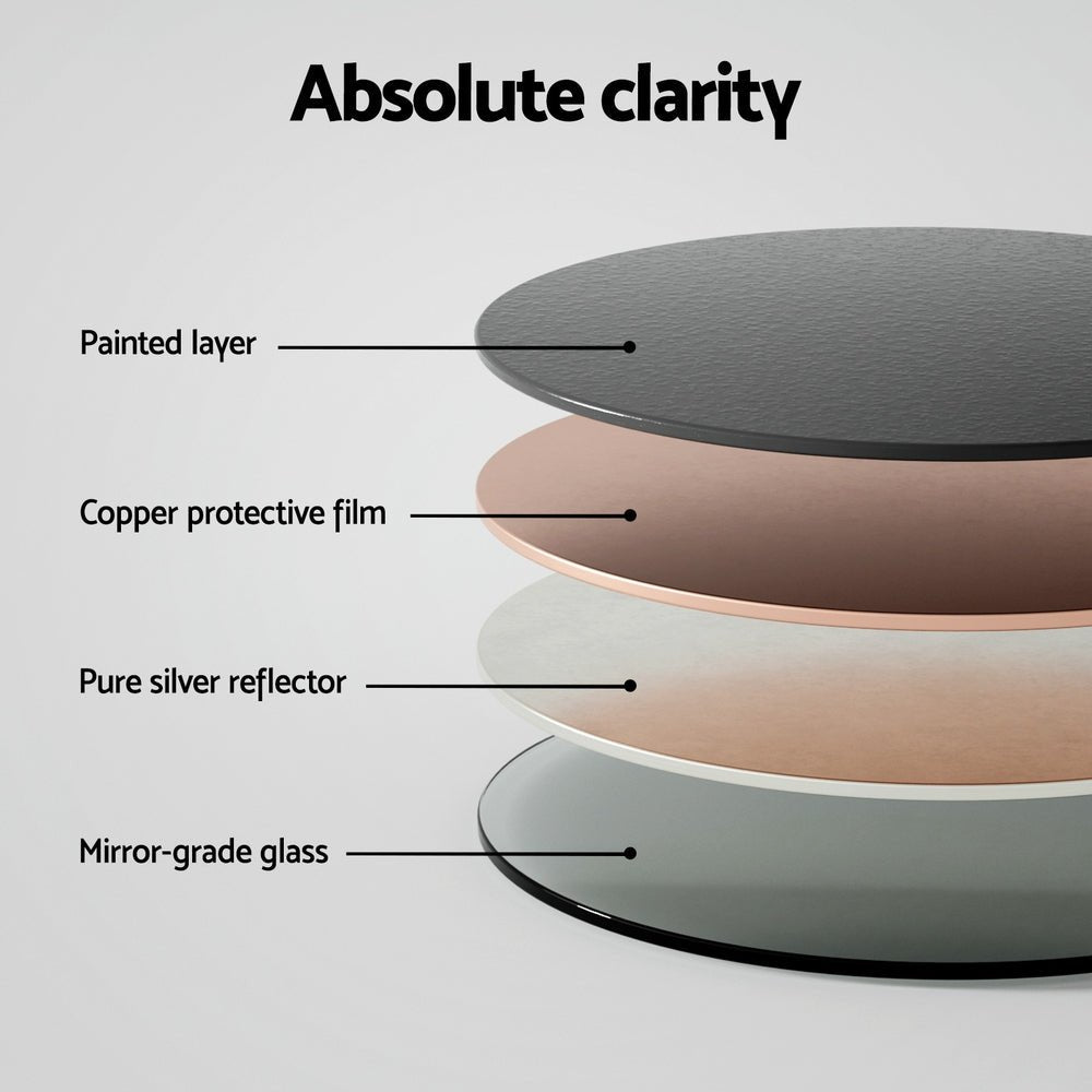 Wall Mirror Wooden Makeup 80cm - Health & Beauty > Makeup Mirrors - Rivercity House & Home Co. (ABN 18 642 972 209) - Affordable Modern Furniture Australia