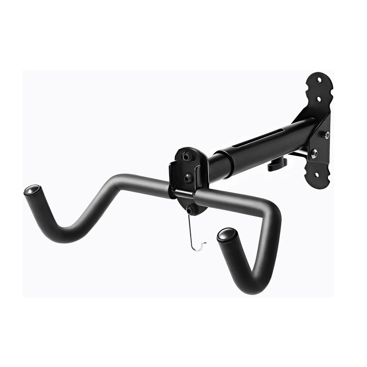 Wall Mount Adjustable Foldable Bike Rack with Helmet Hook - Black - Tools > Tools Storage > Wall Storage Racks - Rivercity House & Home Co. (ABN 18 642 972 209) - Affordable Modern Furniture Australia