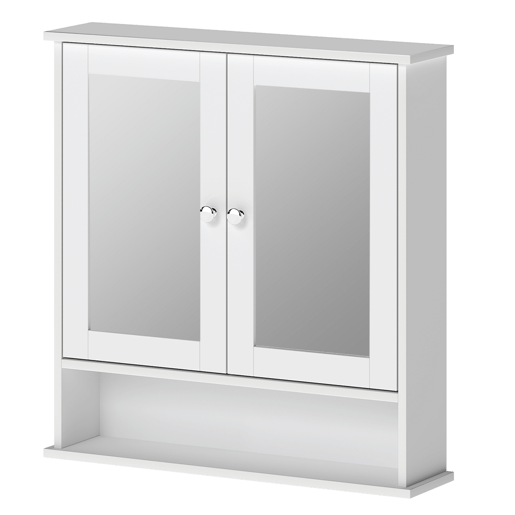 Wall Mounted Bathroom Mirror Cabinet with Adjustable Shelves - White - Rivercity House & Home Co. (ABN 18 642 972 209) - Affordable Modern Furniture Australia