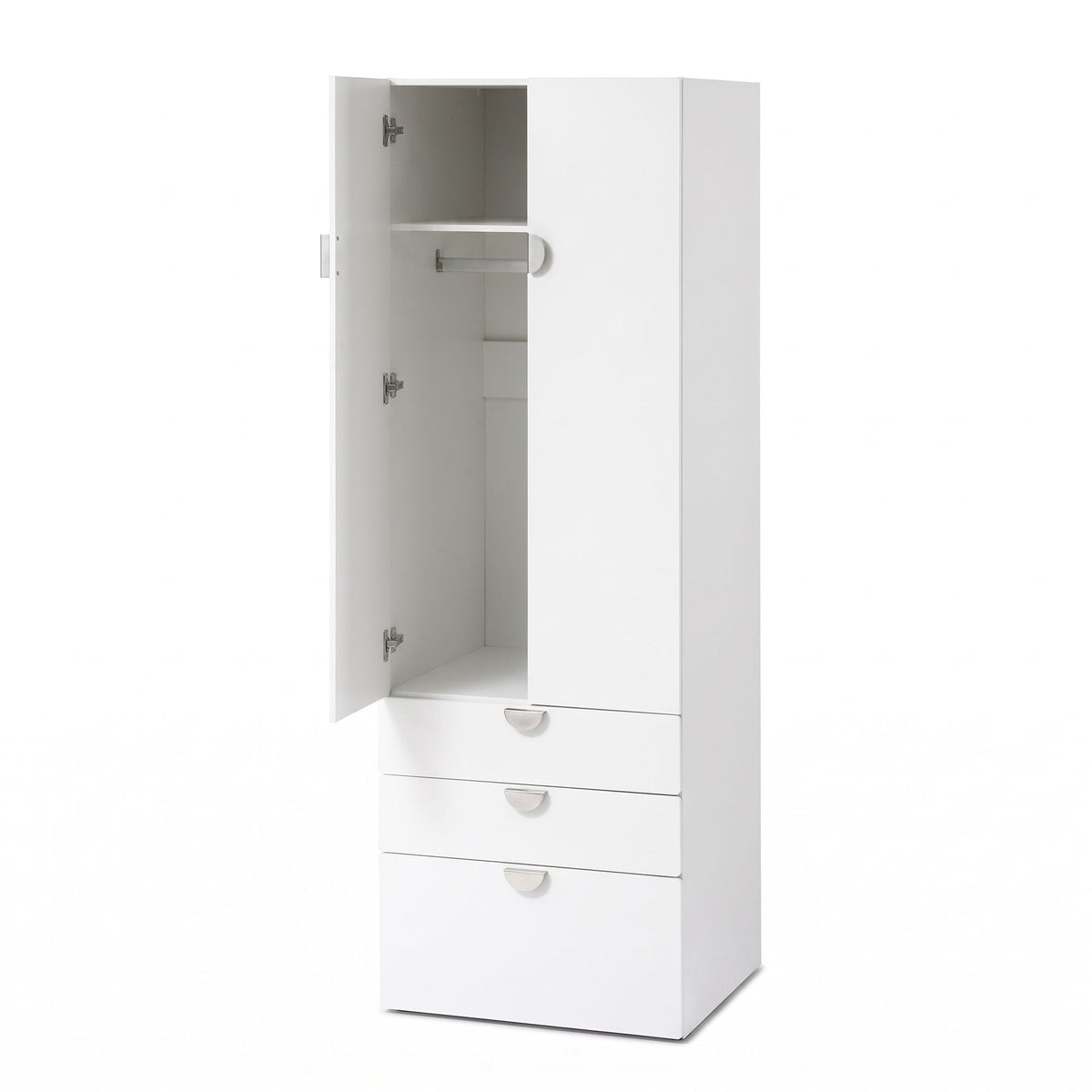 Wardrobe Cabinet with 3 Drawers, Shelf & Hanging Rod for Bedroom Clothes Storage - Home & Garden > Storage > Clothing & Wardrobe Storage - Rivercity House & Home Co. (ABN 18 642 972 209) - Affordable Modern Furniture Australia